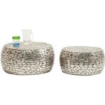 Tables basses pebbles deluxe set de 2 argent kare design Tables basses pebbles deluxe set de 2 argent kare design