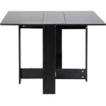 Table basse pliante noire - laizere - 103x76x73. 4cm - panneau de particules de m�lamine - pieds rotatifs ...