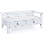 Inter link table basse provence 7 blanc bois massif Inter link table basse provence 7 blanc bois massif