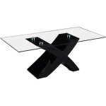 Table basse rectangulaire tina - 117 x 62 x 45 cm - noir / mdf laqué Table basse rectangulaire tina - 117 x 62 x 45 cm - noir / mdf laqué
