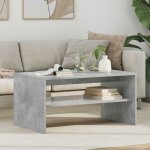Table basse rectangulaire vidaxl gris b�ton 80 x 50 x 40 cm en bois ding�nierie