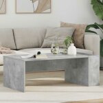 Table basse rectangulaire vidaxl gris b�ton 95 x 50 x 34 cm - bois ding�nierie style contemporain
