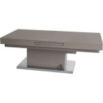 Table basse relevable extensible setup taupe