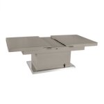 Table basse relevable extensible jet set taupe