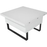 Table basse relevable - new viper - blanc - mtal - contemporain