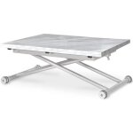 Table basse relevable philadelphia effet marbre