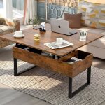 Table basse relevable - vowner - table basse convertible manger de salon marron vintage - salon - rectangulair ... Table basse relevable - vowner - table basse convertible manger de salon marron vintage - salon - rectangulair ...