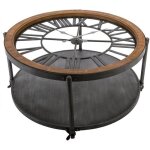 Table basse chrono noir d90cm - atmosphera cr�ateur dint�rieur