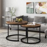 Table basse ronde lot de 2 tables basses salon table dappoint ronde emboîtée table dappoint ronde (marron) ... Table basse ronde lot de 2 tables basses salon table dappoint ronde emboîtée table dappoint ronde (marron) ...