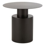 Table basse ronde 55x55x51 cm en m�tal noir - metti