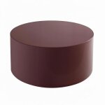 Table basse ronde 80 cm en mdf effet laqu� bordeaux - oviala