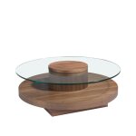 Table basse ronde en bois de noyer et verre trempé - ac angel cerdá - zoka - style contemporain - diamètre ... Table basse ronde en bois de noyer et verre trempé - ac angel cerdá - zoka - style contemporain - diamètre ...
