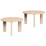 Table basse ronde en bois de pin - vidaxl - naturel - bois de pin massif - 475x475x27 cm - usage int�rieur ...