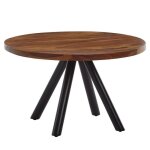 Table basse ronde - finebuy - sheesham bois massif - 60x60x35 cm - design moderne - table dappoint Table basse ronde - finebuy - sheesham bois massif - 60x60x35 cm - design moderne - table dappoint