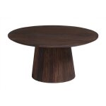 Table basse ronde collection mitchel en bois exotique de manguier brun diamètre 80 cm Table basse ronde collection mitchel en bois exotique de manguier brun diamètre 80 cm