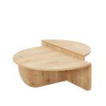 Carlow - table basse ronde modulable couleur chêne clair Carlow - table basse ronde modulable couleur chêne clair