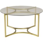 Table basse ronde en verre kivik