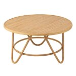 Table basse en rotin balia 80cm naturel