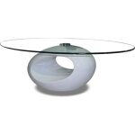 Table basse de salon blanche - symbiose - designetsamaison