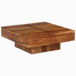 Table basse de salon - bonne qualit - opium en bois de rcupration et acier - vintage - marron