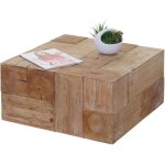 Table basse de salon hwc - a15 bois de sapin rustique massif 30x60x60cm