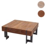 Table basse de salon hwc - a15 table dappoint jardini�re bois massif de sapin rustique - 60x60cm
