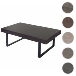 Table basse de salon kos t576 - mvg - 40x110x60cm - weng� - pieds m�talliques fonc�s