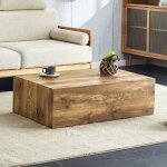Table basse salon rectangulaire - table basse bois de style maison de campagne - 90cm - salle de r�ception ...