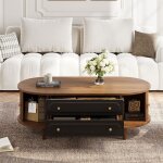 Table basse de salontable basse � deux tiroirs table de canap� avec porte roulantetable avec 4 pieds ...