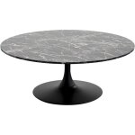 Table basse schickeria effet marbre noir 110cm kare design