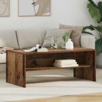 Table basse - vidaxl - 100 x 50 x 40 cm - bois ding�nierie - rectangulaire - �tag�res int�gr�es