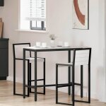 Table basse - vidaxl - 100 x 50 x 91 cm - blanc - bois ding�nierie & acier - hauteur r�glable