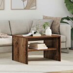 Table basse - vidaxl - 60 x 50 x 40 cm - bois ding�nierie - rectangulaire - �tag�res int�gr�es