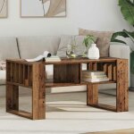 Table basse - vidaxl - 92 x 495 x 45 cm - bois ding�nierie - marron - �tag�res pratiques