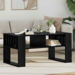 Table basse - vidaxl - 92 x 495 x 45 cm - ch�ne noir - bois ding�nierie - �tag�res pratiques