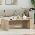 Table basse - vidaxl - ch�ne sonoma - 95 x 50 x 34 cm - bois ding�nierie - design contemporain