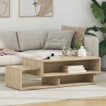 Table basse - vidaxl - ch�ne sonoma - bois ding�nierie - rectangulaire - 105x50x325 cm