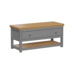 Table basse vikla 100x40cm extensible anthracite / ch�ne vicco