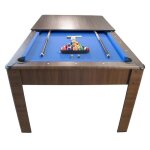 Table de billard am�ricain ambiance 7ft - couleur ch�ne et tapis bleu
