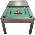 Table de billard amricain harmony 6ft - gris et tapis vert - accessoires et plateau dnatoire inclus ...