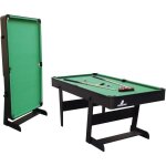 Table de billard pliable 5ft cougar hustle l - noir / vert - accessoires inclus Table de billard pliable 5ft cougar hustle l - noir / vert - accessoires inclus