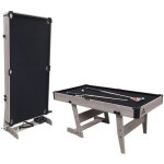 Table de billard pliable 6ft cougar hustle xl - optique chne / noir - accessoires inclus