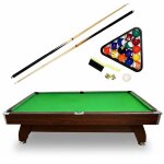 Table de billard thunder� bold - brown - 9ft robuste accessoires inclus stable pour enfants et adultes ...