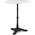 Table bistro - blumfeldt - patras - plateau en marbre Ø 60cm - base en fonte - 2 places Table bistro - blumfeldt - patras - plateau en marbre Ø 60cm - base en fonte - 2 places