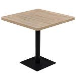 Table de bistro - coc - carré 80x80 cm - mdf et acier - couleur chêne - 2 places Table de bistro - coc - carré 80x80 cm - mdf et acier - couleur chêne - 2 places