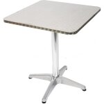 Table de bistro - m28 - rectangulaire - cadre en aluminium - plateau en acier - croix de pied - grande ...
