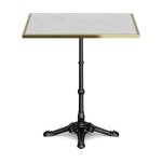 Table bistro patras lux - blumfeldt - plateau marbre 60x60cm - pieds fonte