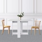 Table blanche pliante style contemporain 4 - 6 personnes - cuisine - 103 x 76 x 734 cm