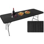Table pliante - non spcifi - 185x77x78 cm - noir - rectangulaire - extrieur