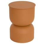 Table caf� en acier design totem terracotta 31x31x42 cm
